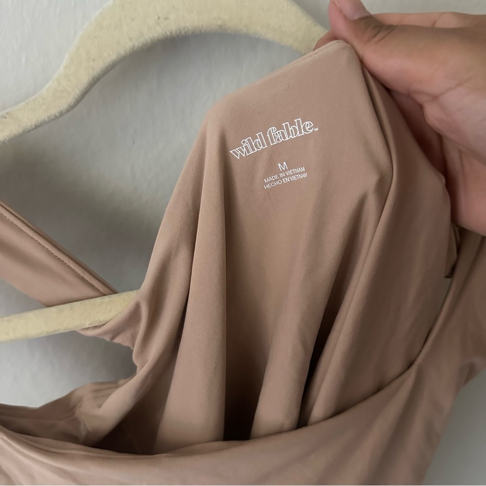 Wild Fable Contour Thong Bodysuit in Beige Size medium nwt - Picture 5 of 7
